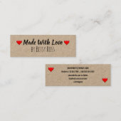 Hartelijk ritme gemaakt met liefdeshandgemaakt Kra Mini Visitekaartje (Voorkant / Achterkant)