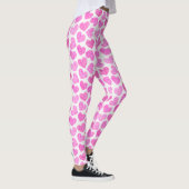 Hartelijk Roze Gegetekend Hart Valentijnsdag Monog Leggings (Rechts)