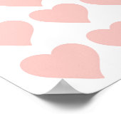 Hartelijk roze goudzustende Baby Nursery Wall Art Poster (Hoek)