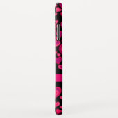 Hartelijk roze roze lint, zwart Case-Mate iPhone case (Achterkant/rechts)