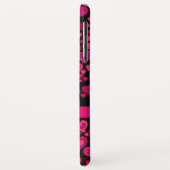 Hartelijk roze roze lint, zwart Case-Mate iPhone case (Achterkant/links)