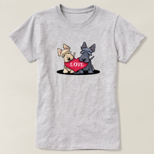 Hartelijk Scottie Duo T-Shirt (Design voorkant)