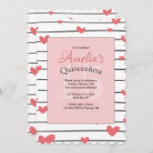 Hartelijk Uitnodiging Quinceañera Uitnodiging (Voorkant / Achterkant)