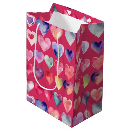 Hartelijk Valentijns Medium Cadeauzakje (Voorkant Gekanteld)