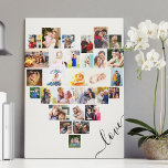 Hartelijk vormgegeven 29 Photo Collage Love Script Canvas Afdruk<br><div class="desc">Creëer uw eigen gewikkeld canvas met 29 favoriete foto's. Het fotomalplaatje is opstelling aan creëer een fotocollage in de vorm van een liefdeshart, tonend uw afbeeldingen in een mengeling van portret, landschap en vierkant instragramformaten. Upload uw foto's die in rijen werken, van boven tot onder. Het ontwerp heeft een gebroken...</div>