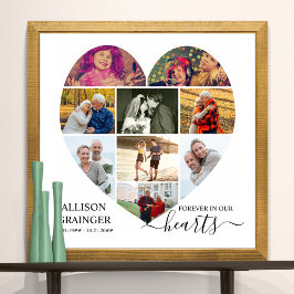 Hartelijk vormgegeven 9 Foto Collage Forever in on Poster