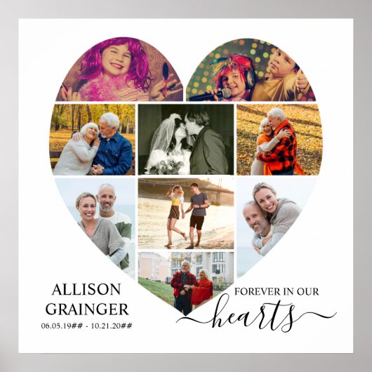 Hartelijk vormgegeven 9 Foto Collage Forever in on Poster (Voorkant)