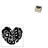 Hartelijk vormgegeven bedankt in kanji rubberstempel (Gestempeld)