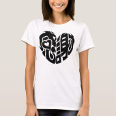 Hartelijk vormgegeven bedankt in kanji t-shirt (Voorkant)