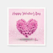 Hartelijk vrolijke Valentijnsdag roze hyacinth Servet (Voorkant)