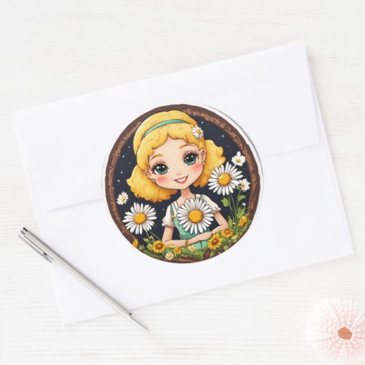 Hartelijk welkom! ronde sticker (Envelop)