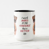 Hartelijk werk voor mijn Airedale hond Mok (Midden)