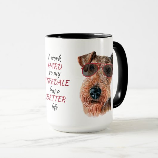 Hartelijk werk voor mijn Airedale hond Mok (Voorkant rechts)