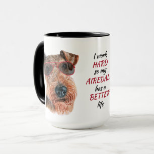 Hartelijk werk voor mijn Airedale hond Mok
