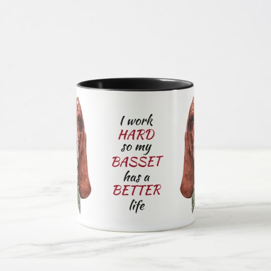 Hartelijk werk voor mijn Basset Hound Dog Mok (Midden)