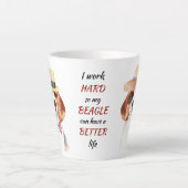 Hartelijk werk voor mijn beagle latte mok (Voorkant)