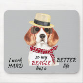 Hartelijk werk voor mijn beagle muismat (Voorkant)