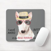 Hartelijk werk voor mijn bull Terrier Muismat (Met muis)