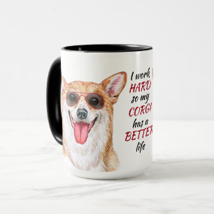 Hartelijk werk voor mijn Corgi Dog Mok