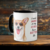 Hartelijk werk voor mijn Corgi Dog Mok
