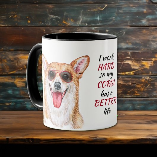 Hartelijk werk voor mijn Corgi Dog Mok