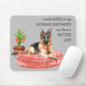 Hartelijk werk voor mijn Duitse Shepherd Dog Muismat (Met muis)