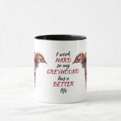 Hartelijk werk voor mijn Italiaanse Greyhound Dog Mok (Midden)