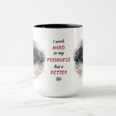 Hartelijk werk voor mijn pekingese hond mok (Midden)