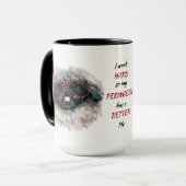 Hartelijk werk voor mijn pekingese hond mok (Voorkant links)