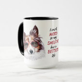 Hartelijk werk voor mijn Shetland Sheepdog Mok (Voorkant links)