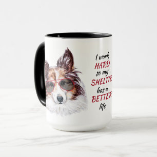 Hartelijk werk voor mijn Shetland Sheepdog Mok