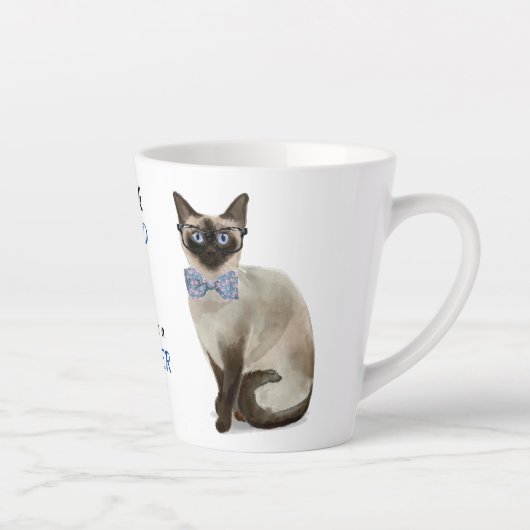 Hartelijk werk voor mijn Siamese kat Latte Mok (Rechts)