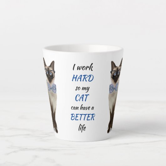 Hartelijk werk voor mijn Siamese kat Latte Mok (Voorkant)