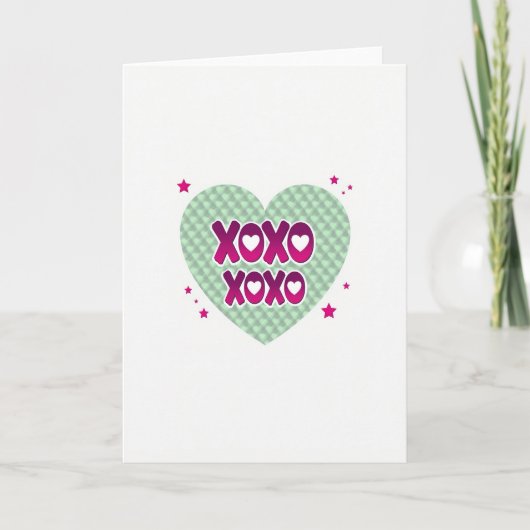 Hartelijk Xoxo Grafische Kaart (Voorkant)
