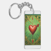 Hartelijke aandenken: Heart Design Sleutelhanger (Voorkant Links)