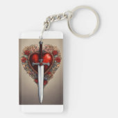 Hartelijke aandenken: Heart Design Sleutelhanger (achterkant)