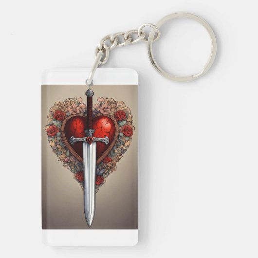 Hartelijke aandenken: Heart Design Sleutelhanger (achterkant)