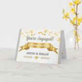 Hartelijke aangepaste verloving  kaart (Gele Bloem)