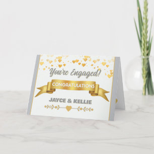 Hartelijke aangepaste verloving kaart
