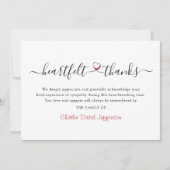 Hartelijke Bedankt Begrafenissympathie (Voorkant)