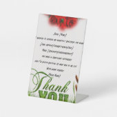 "Hartelijke Bedankt en waardering" Reclamebord Met Voetstuk (Voorkant)