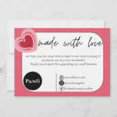 Hartelijke Bedankt: Liefde in Overvloed Bedankkaart (Achterkant)