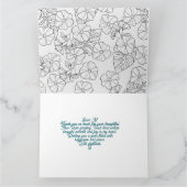 Hartelijke Bloemen Dank u kaart -  Mes (Binnen)