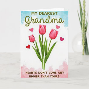 Hartelijke bloemencard voor oma kaart