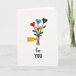 Hartelijke bloemkaart voor jou kaart