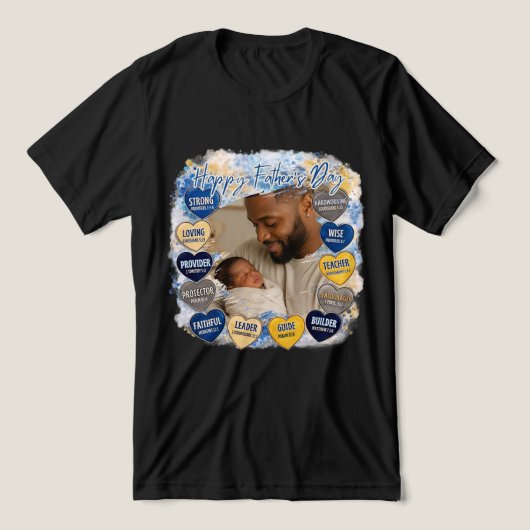 Hartelijke boodschap Vaderdag Tri-Blend Shirt (Design voorkant)