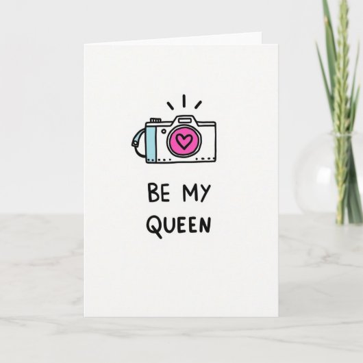 Hartelijke Camera Koningin Kaart (Voorkant)