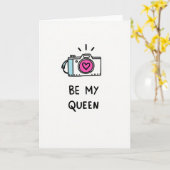 Hartelijke Camera Koningin Kaart (Gele Bloem)