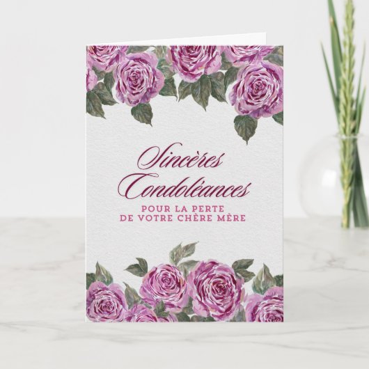 Hartelijke condoleances – Het verlies van uw lieve Kaart (Voorkant)