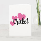 Hartelijke Cricket Script Kaart (Voorkant)